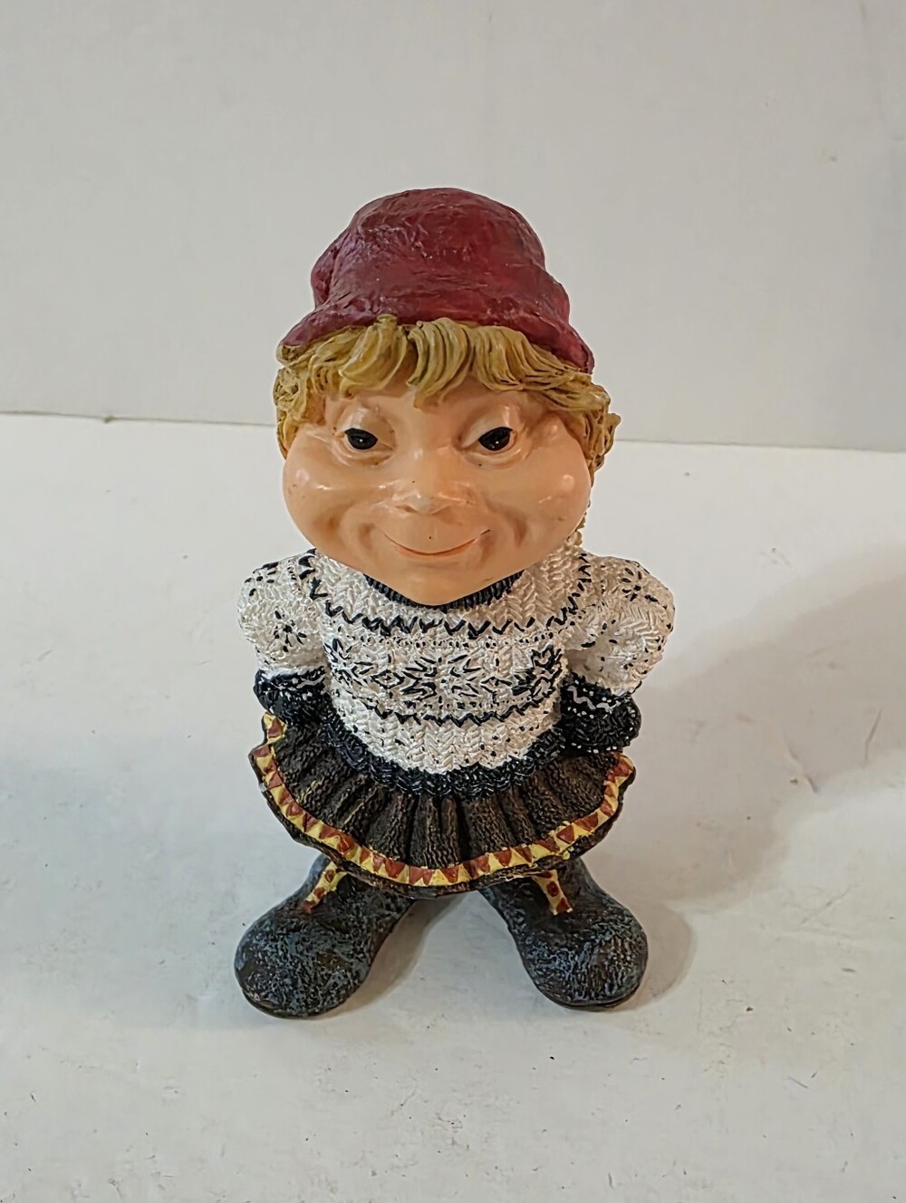 Candy Design Norway Girl Figurine Sweater Hat 4" Tall Resin
